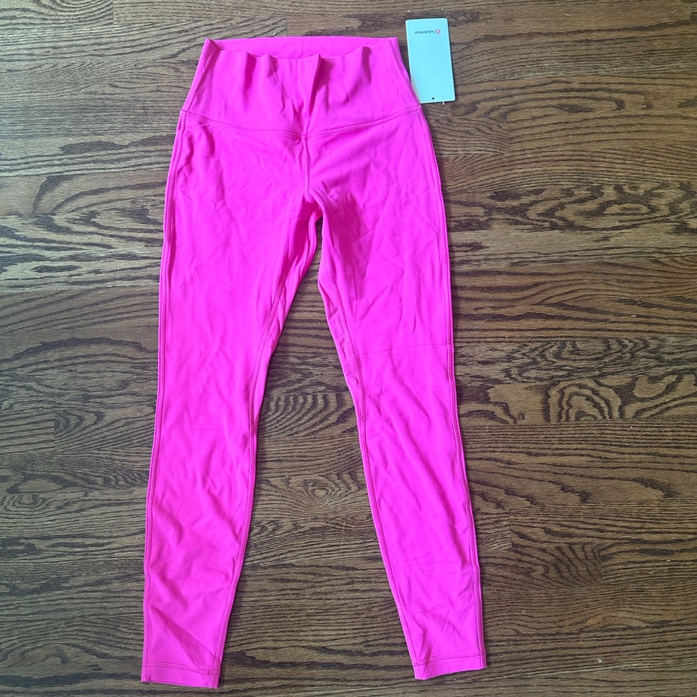 NWT Pink Lululemon Align Leggings 28” size 8